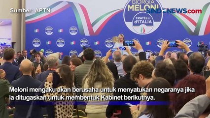 Kemungkinan Menang dalam Pemilu Italia, Giorgia Meloni Temui Para Pendukungnya