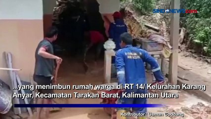 Tanah Longsor Terjang Tarakan Barat, Satu Rumah Rusak Berat
