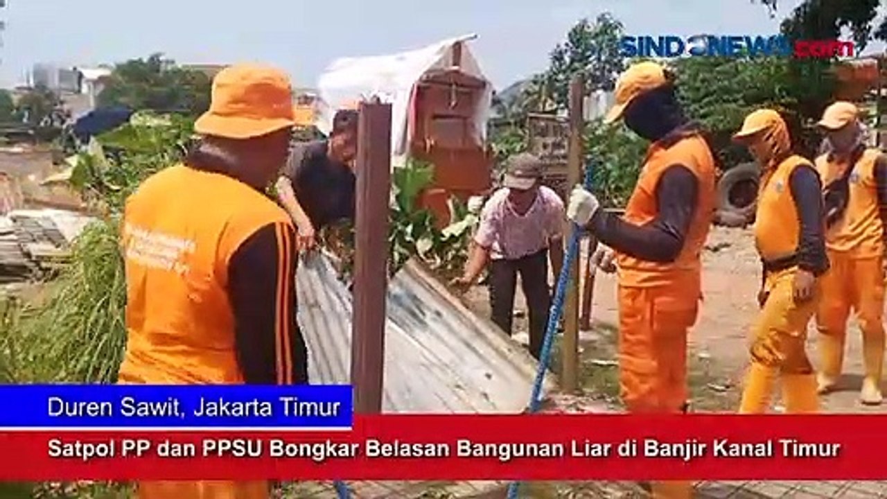 Satpol PP dan PPSU Berikan Waktu 3x24 Jam Untuk Ormas Agar Bongkar