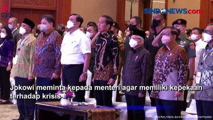 Jokowi Kembali Ingatkan Menteri untuk Waspadai Krisis Global