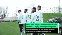 West Ham players pay tribute to special women in their lives