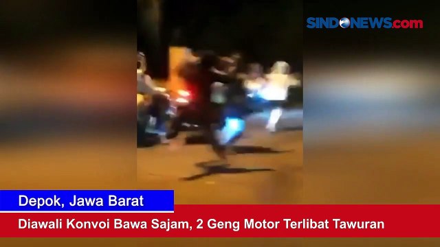 Diawali Konvoi Bawa Sajam, 2 Geng Motor Terlibat Tawuran di Depok