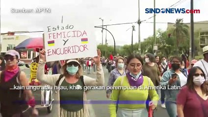 Memprotes Kekerasan Wanita, Ratusan Orang Demo di Quito, Ekuador