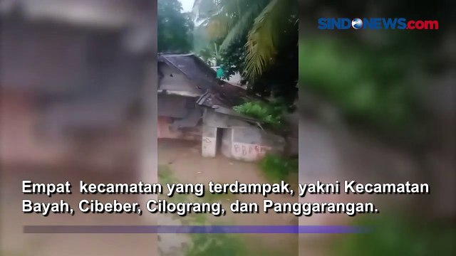 Pemukiman 4 Kecamatan Terendam dan Jembatan Terputus Akibat Banjir Banten