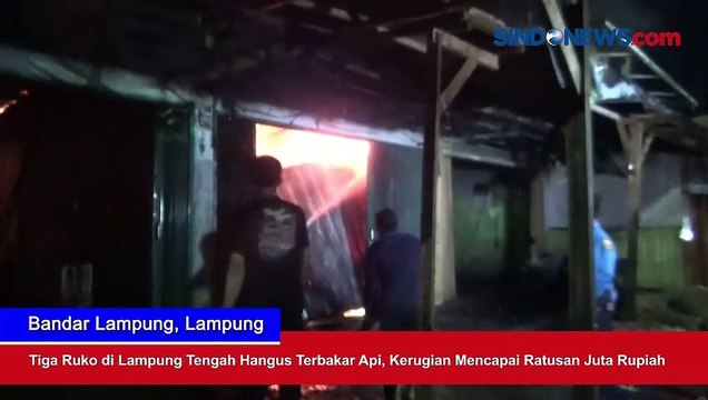 Tiga Ruko di Lampung Tengah Hangus Terbakar Api, Kerugian Mencapai Ratusan Juta Rupiah
