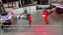 Ditlantas Polda Jateng Uji Coba Tilang dangan Drone