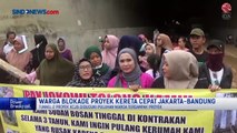 Puluhan Warga Blokade Proyek Kereta Cepat Jakarta-Bandung