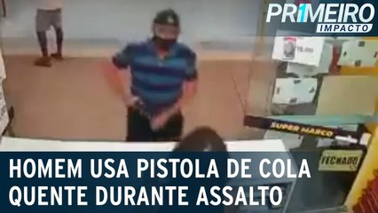 Assalto com pistola de cola quente não “cola” e suspeito é preso