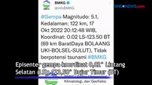 Bolaanguki Bolsel Diguncang Gempa Magnitudo 5,1 Terasa ke Gorontalo