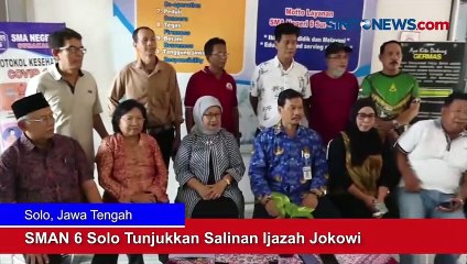 SMAN 6 Solo Tunjukkan Salinan Ijazah Jokowi