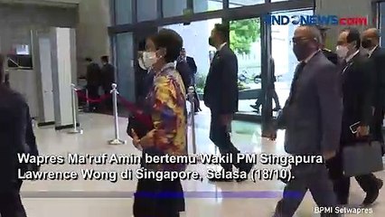 Wapres Ma'aruf Bertemu Wakil PM Singapura, Bahas Kejasama Ekonomi hingga Ekonomi Syariah