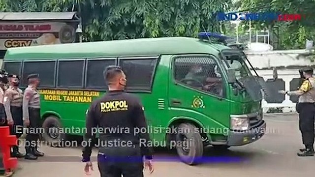 Sidang Dakwaan Obstruction of Justice, Hendra Kurniawan Tiba di PN Jaksel Dikawal Brimob