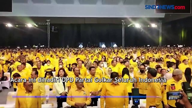 Gelar Tasyakuran HUT Ke-58 Golkar, Airlangga Hartarto Diteriaki Presiden oleh Ribuan Kader