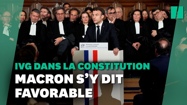 Hommage à Gisèle Halimi : Macron se dit favorable à l'inscription du droit à l'IVG dans la Constitution