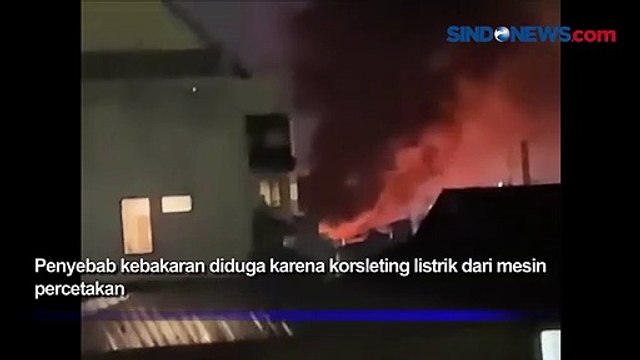 Ruko Terbakar di Tamansari, Api Diduga dari Korsleting Listrik Mesin Percetakan
