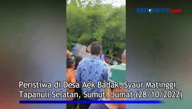 Satu Orang Meninggal, Bus ALS Terjun Bebas ke Jurang Sedalam 4 Meter di Tapsel