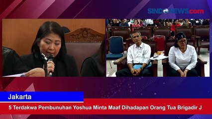 5 Terdakwa Pembunuhan Yoshua Minta Maaf Dihadapan Orang Tua Brigadir J