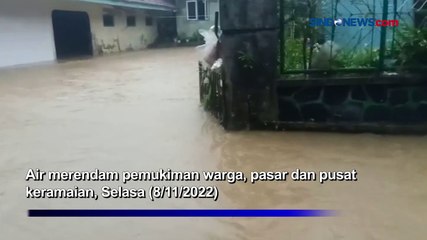 Sungai Cipurabaya di Sukabumi Meluap, 3 Rumah Warga dan 3 Ruko Terendam Banjir
