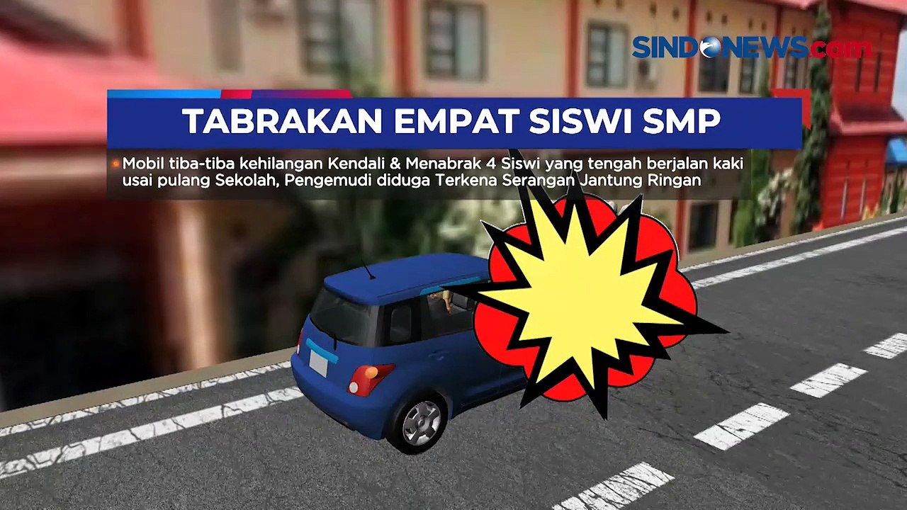 Sopir Terkena Serangan Jantung, Mobil Tabrak 4 Siswi di Semarang