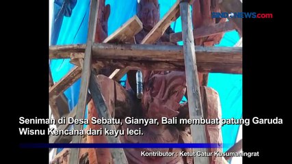 Terbesar, Seniman di Gianyar Bali Buat Patung GWK dari Kayu Leci