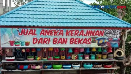 Pria di Barito Utara Sulap Ban Bekas Menjadi Kerajinan