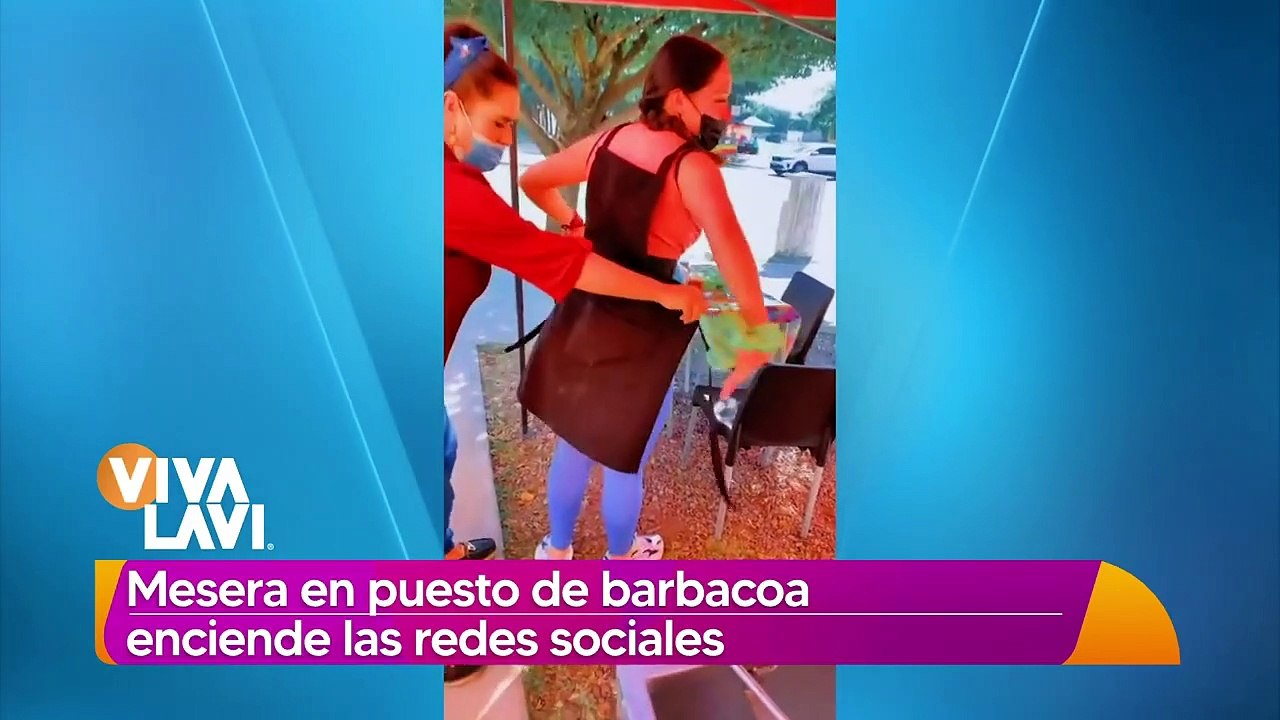 Mujer vendedora de barbacoa impacta por su figura