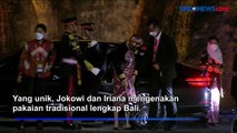 Sambil Kenakan Pakaian Adat Bali, Begini Momen Presiden Jokowi dan Iriana Tiba di Venue Gala Dinner