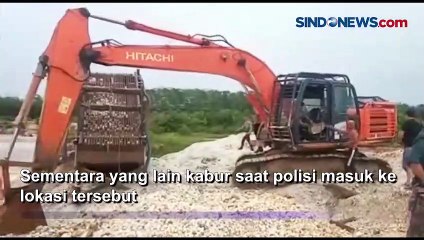 Polisi Bekuk 6 Penambang Emas Ilegal dan sita Ekskavator di Jambi