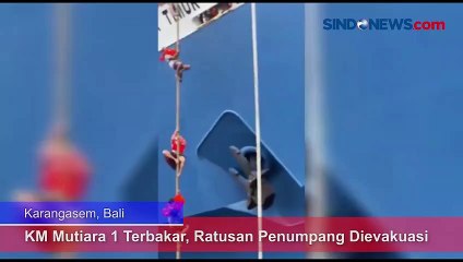 KM Mutiara 1 Terbakar, Ratusan Penumpang Dievakuasi