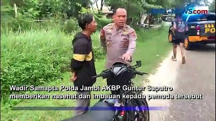 Tiga Pemuda Pelaku Balap Liar Diamankan Tim Patroli Presisi Sabhara Polda Jambi