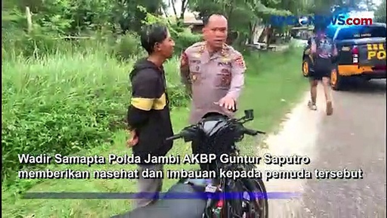 Tiga Pemuda Pelaku Balap Liar Diamankan Tim Patroli Presisi Sabhara Polda Jambi