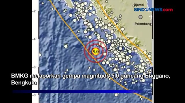 Gempa Magnitudo 5,0 Guncang Enggano Bengkulu