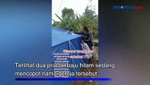Viral, Aksi Pencopotan Nama Gereja di Tenda Bantuan Gempa Cianjur