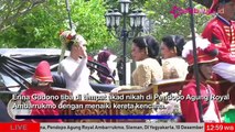 Tiba ke Lokasi Akad Nikah dengan Kereta Kencana, Erina Gudono Anggun Berbalut Kebaya Putih