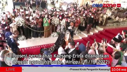 Kaesang Tertangkap Kamera Beri Tanda Cinta Ala Korea di Prosesi Ngunduh Mantu