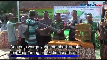 Pelajar SMA di Semarang Lepasliarkan Ribuan Burung Kicau