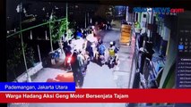 Aksinya Dihadang Warga, Anggota Geng Motor Kabur Tinggalkan Motornya