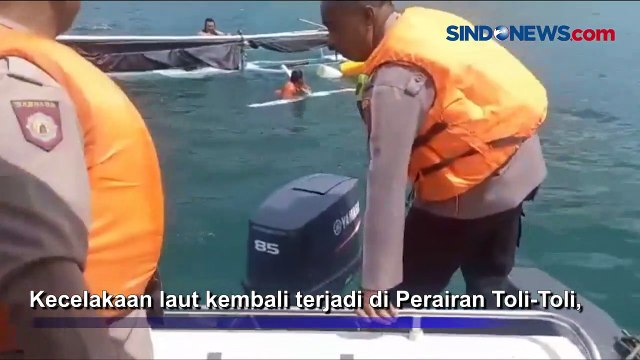 Detik-Detik Perahu Nelayan Dihantam Gelombang Tinggi di Perairan Toli-Toli