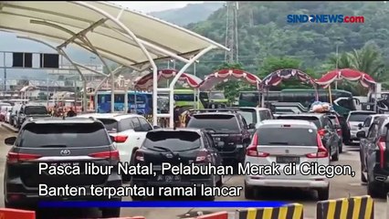 Kondisi Pelabuhan Merak Pasca Libur Natal, Sejumlah Kendaraan Masih Terlihat Antre Masuk Kapal