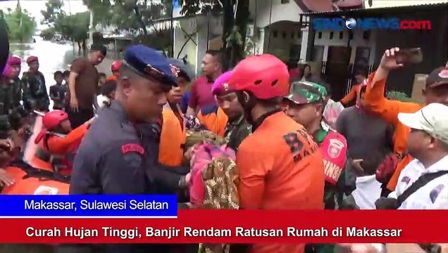 Curah Hujan Tinggi, Banjir Rendam Ratusan Rumah di Makassar