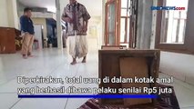 Terekam CCTV, Aksi Maling Kotak Amal Masjid di Tangerang Selatan