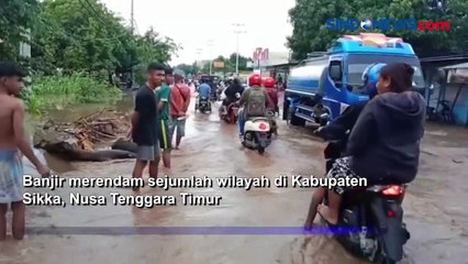Hujan di Kawasan Pegunungan, Kabupaten Sikka Terendam Banjir