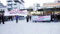 Διαμαρτυρία μαθητών της Λαμίας για το σιδηροδρομικό δυστύχημα στα Τέμπη