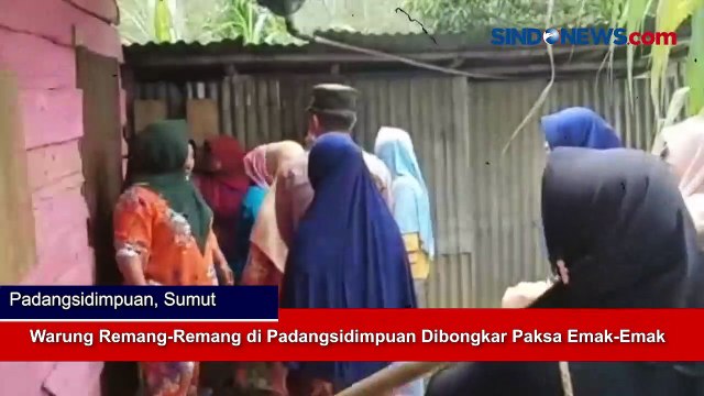 Warung Remang-Remang di Padangsidimpuan Dibongkar Paksa Emak-Emak