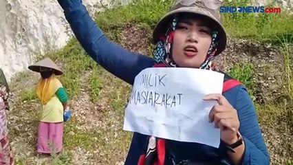 Emak-Emak Penambang Kapur Demo karena Dilarang Menambang oleh Pemkab Jember