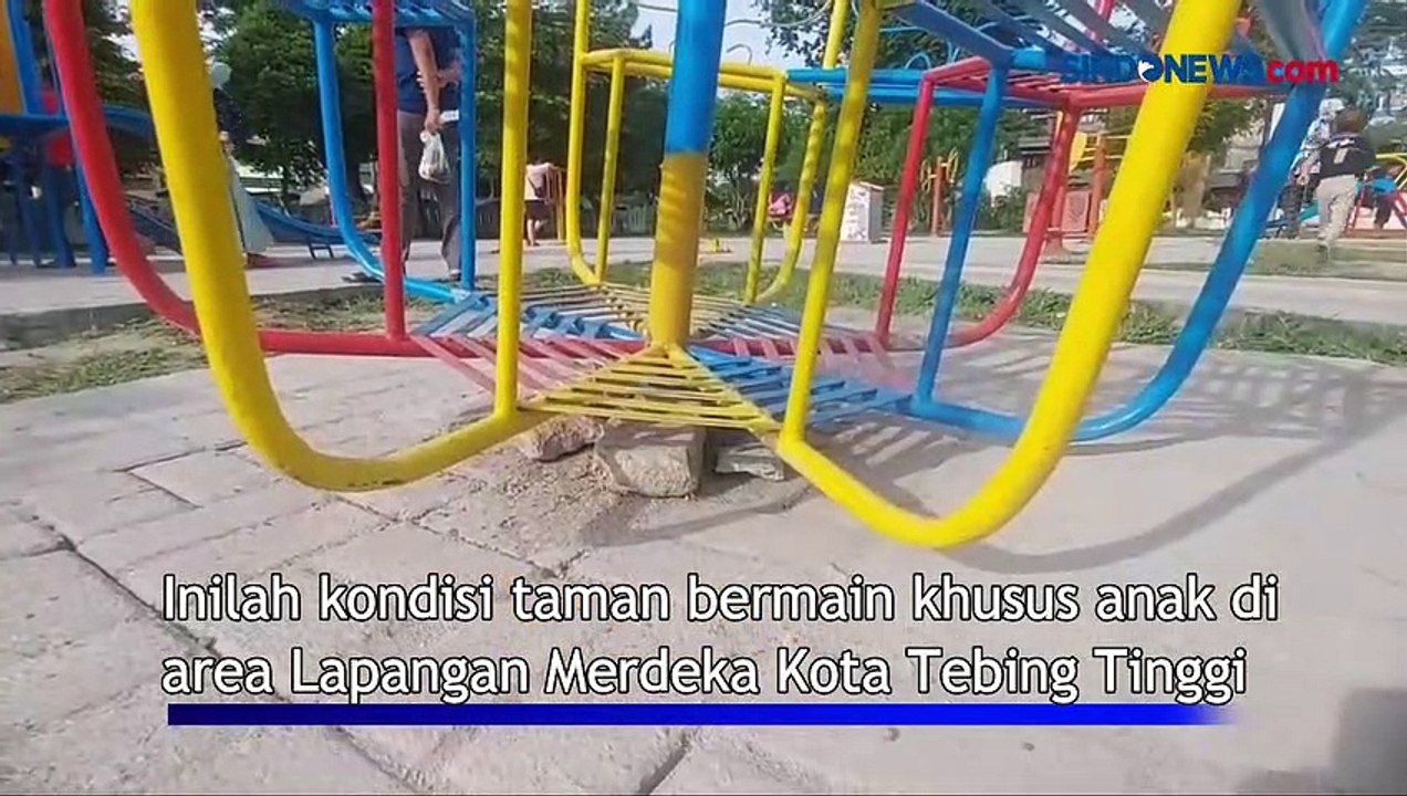 Rusak dan Tidak Terawat, Inilah Kondisi Taman Bermain Khusus Anak di Tebing Tinggi