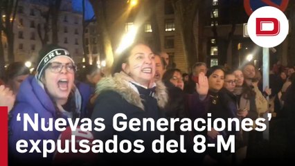 El grupo popular 'Nuevas Generaciones' es expulsado de las manifestaciones del 8-M entre insultos
