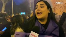 Tania Zamora, mexicana, durante la manifestación del 8M en Madrid: 