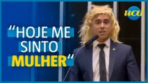 Nikolas usa peruca e faz discurso transfóbico na Câmara