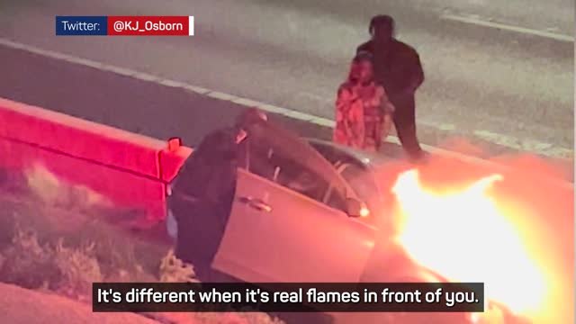 Vikings' KJ Osborn recounts saving man from burning car